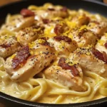 Creamy Chicken Carbonara Skillet