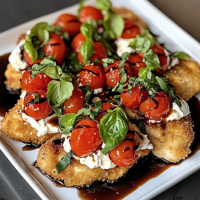 Italian Basil Chicken Cutlets with Tomato and Burrata Topping