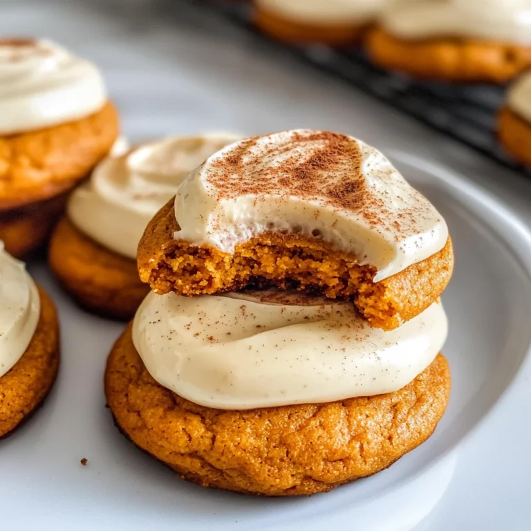 Pumpkin Cookies with Cream Cheese Frosting