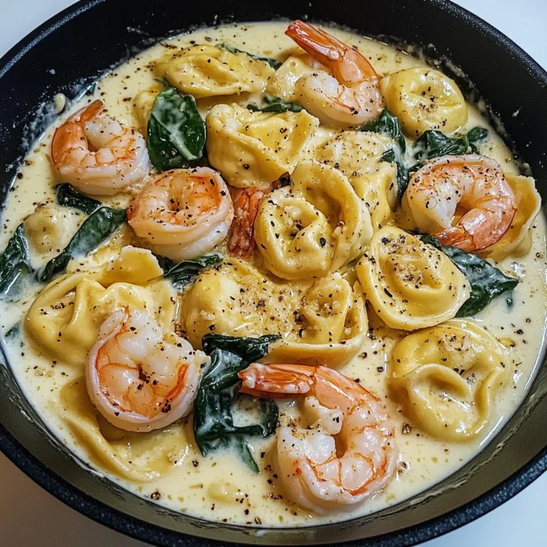 Shrimp Tortellini with Garlic Sauce