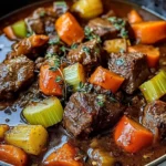 Slow-Baked Tuscan Beef Casserole with Rustic Vegetables