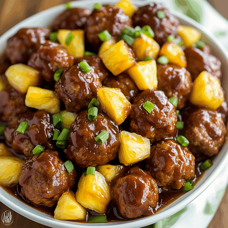 Crockpot Hawaiian Meatballs