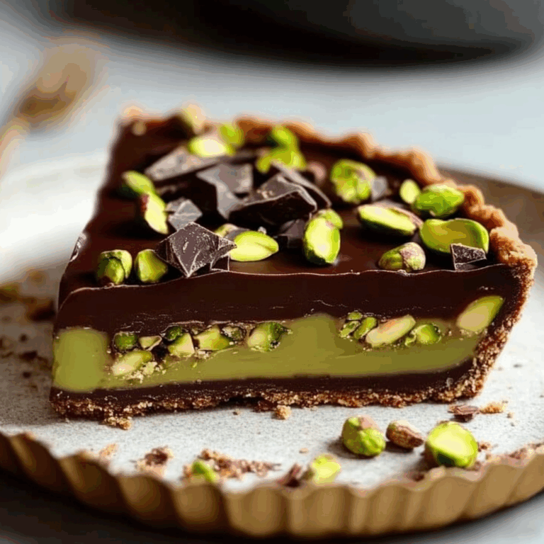 Chocolate Pistachio Ganache Tart Recipe