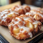 Baked Apple Fritters with Glaze