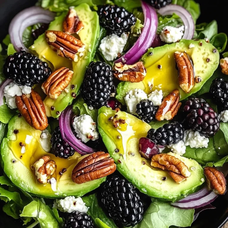 Blackberry & Avocado Salad with Honey Lemon Vinaigrette