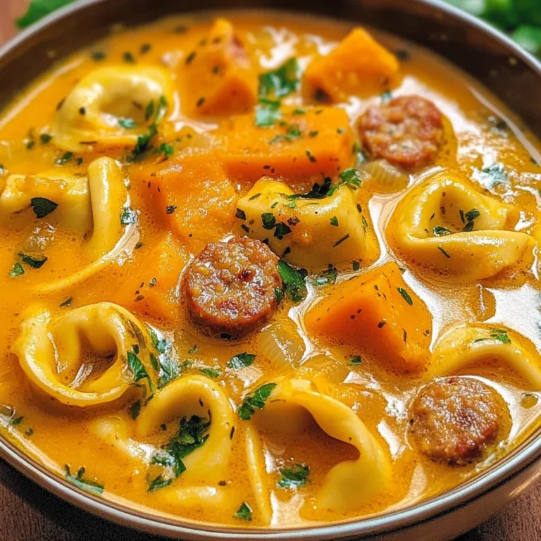 Butternut Squash Sausage Tortellini Soup Recipe