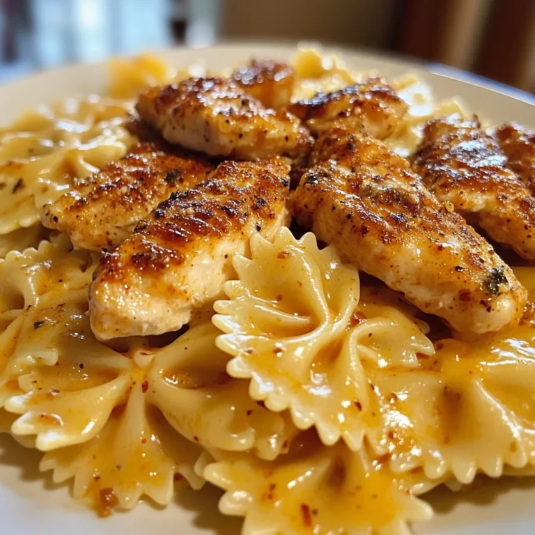 Cajun Chicken Bowtie Alfredo in Velveeta Garlic Sauce