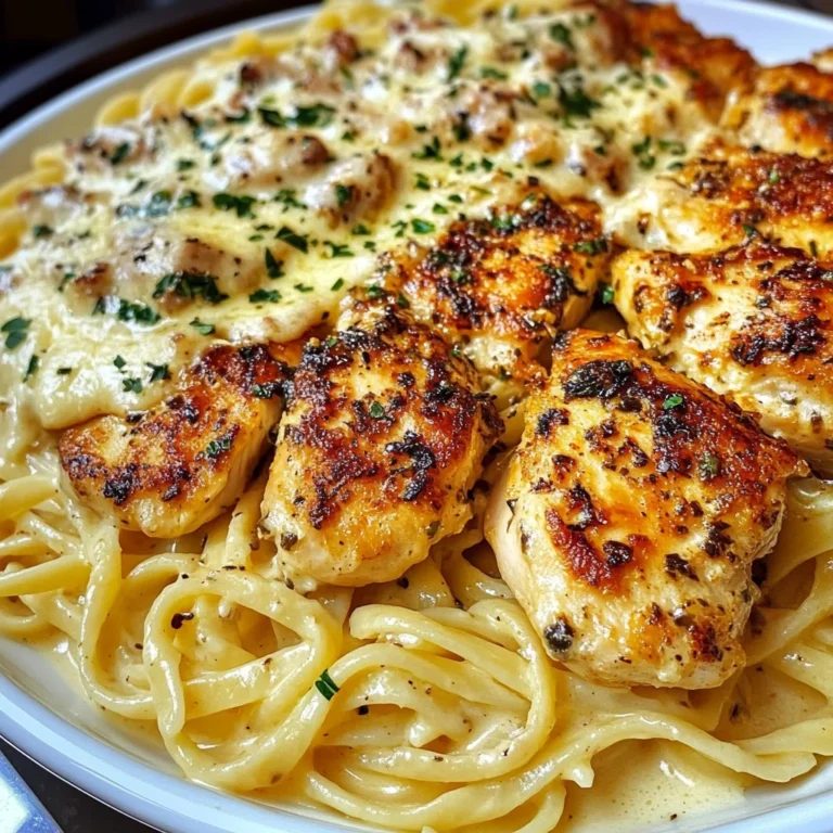 Creamy Garlic Chicken Linguine