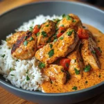 Creamy Paprika Chicken with Rice