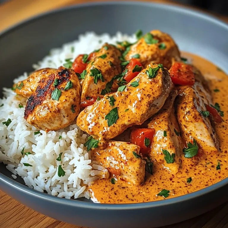 Creamy Paprika Chicken with Rice