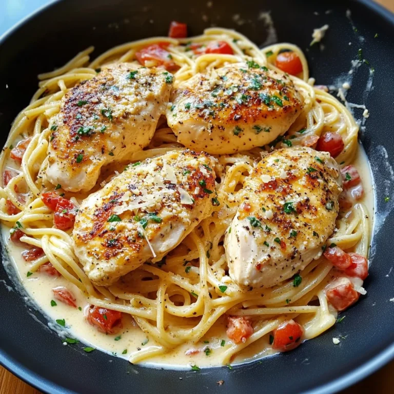 Creamy White Wine Parmesan Chicken Pasta