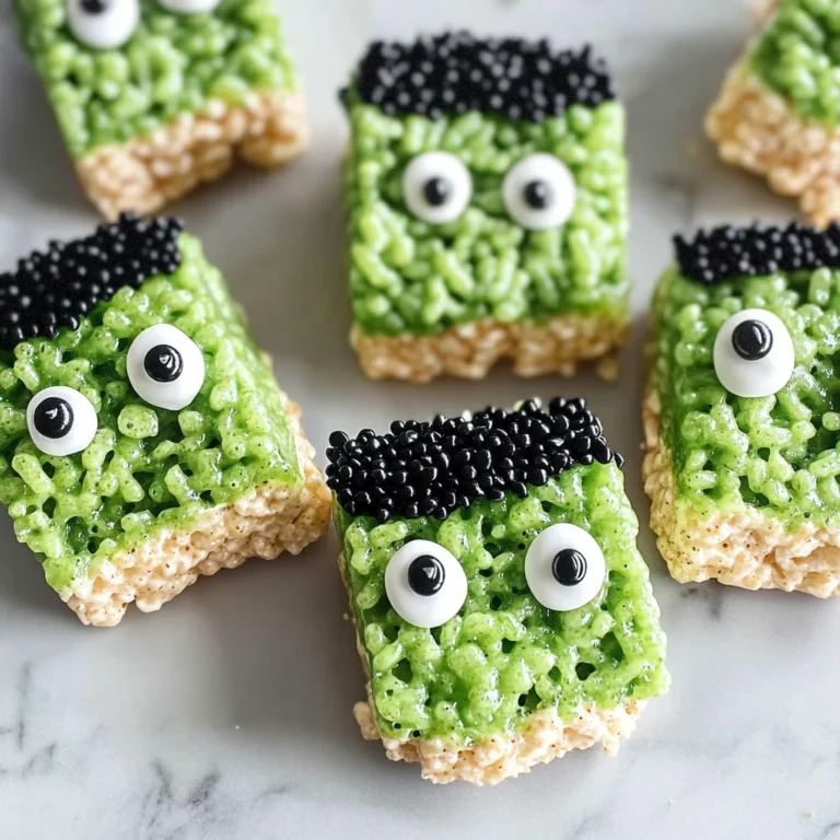 Frankenstein Halloween Rice Krispie Treats