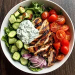 Greek Chicken Power Bowl with Tzatziki Sauce