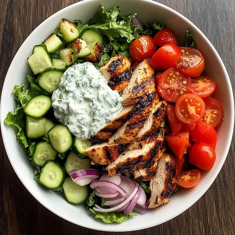 Greek Chicken Power Bowl with Tzatziki Sauce