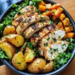Grilled Chicken Power Bowl with Quinoa & Roasted Veggies