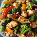 Healthy Chicken and Veggie Stir-Fry with Mixed Rice