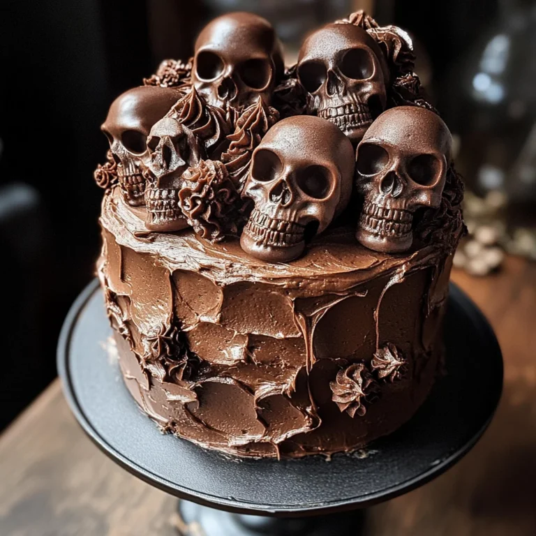 High Altitude Ginger Chocolate Skull Cake for Halloween