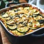 Zucchini Spinach and Feta Casserole