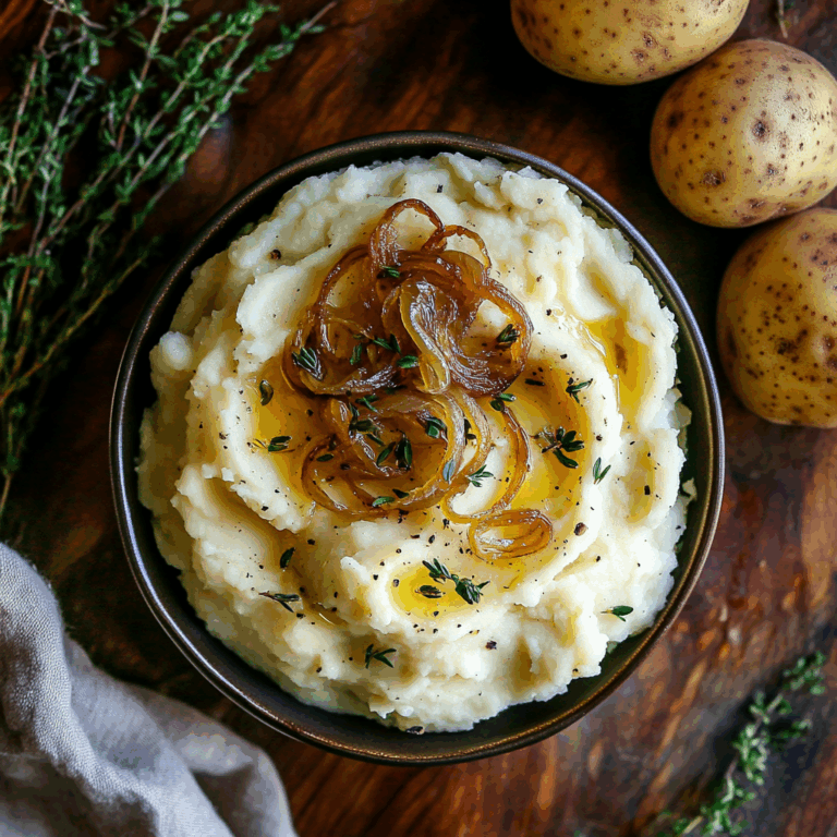 Best Ever Caramelized Onion Mashed Potatoes