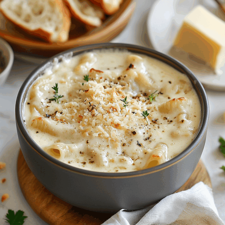 Decadent Creamy Alfredo Lasagna Soup