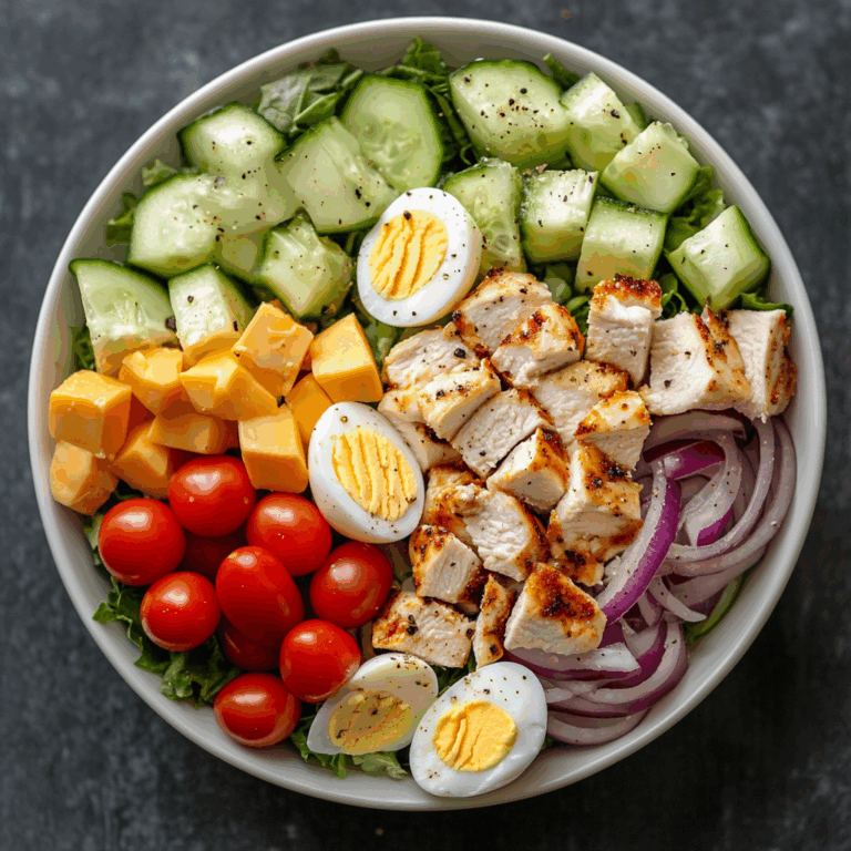 Protein Power Salad with Chicken, Eggs & Cheese