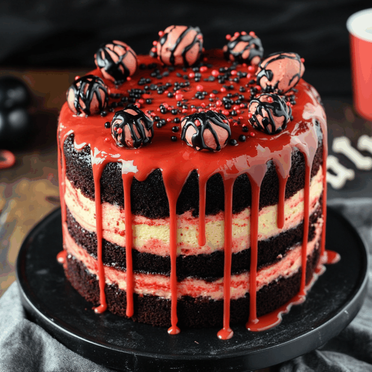 Spooky Halloween Marble Cake