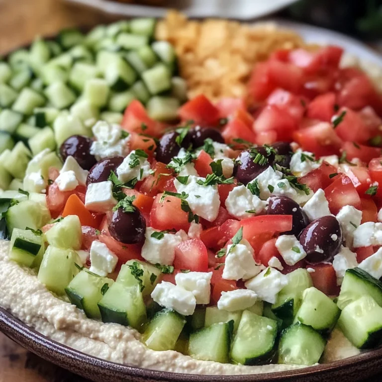 7 Layer Greek Hummus Dip