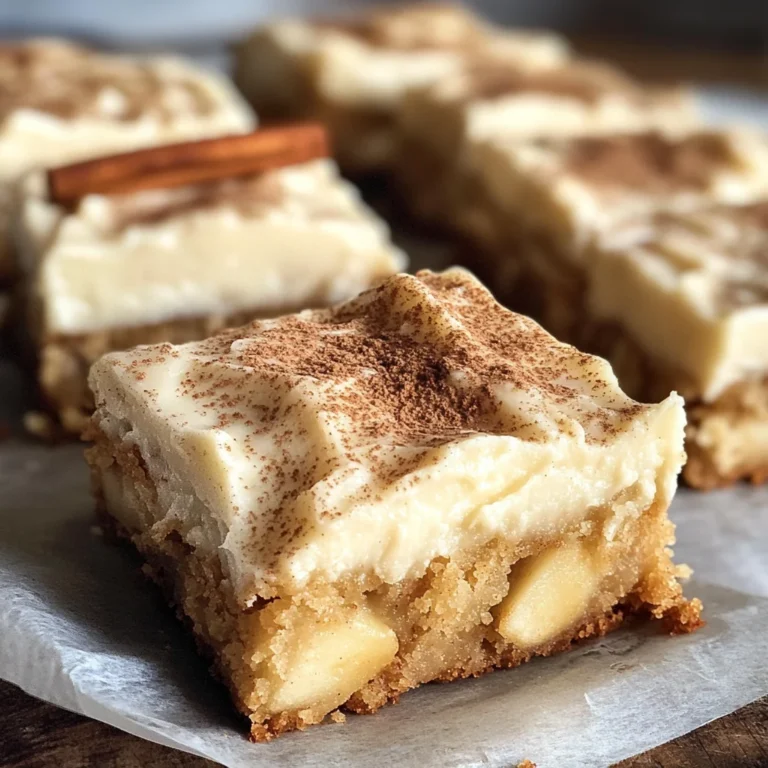 Apple Cinnamon Blondies with a Maple Cream Cheese Frosting
