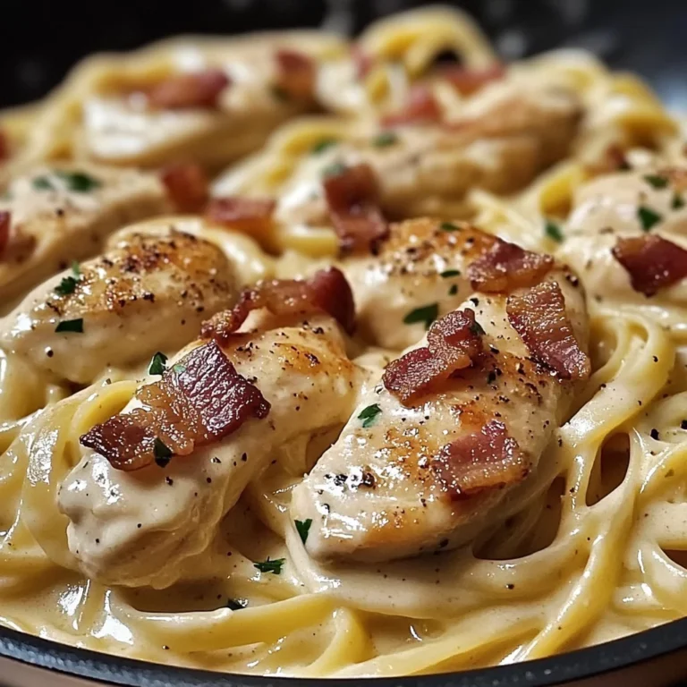 Creamy Skillet Chicken Carbonara with Bacon