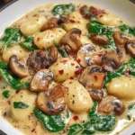 Creamy Spinach and Mushroom Gnocchi (One-Pan, 20 Minutes)