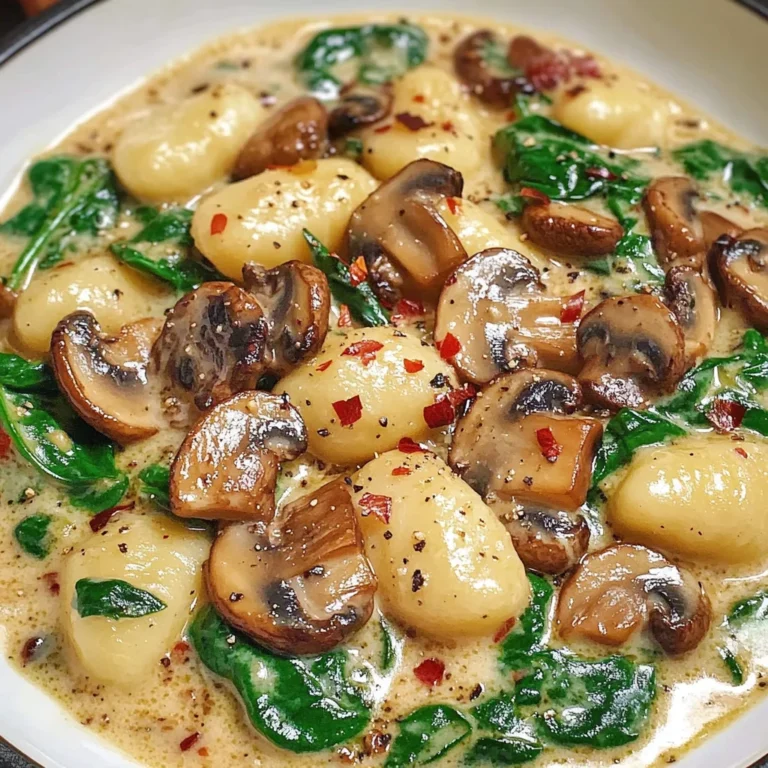 Creamy Spinach and Mushroom Gnocchi (One-Pan, 20 Minutes)