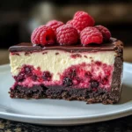Dark Chocolate Raspberry Cheesecake