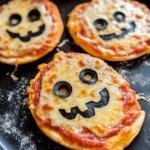 Easy Mini Halloween Pizzas