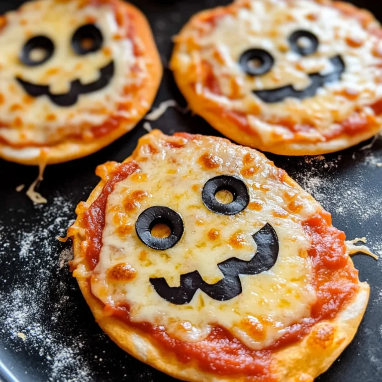 Easy Mini Halloween Pizzas