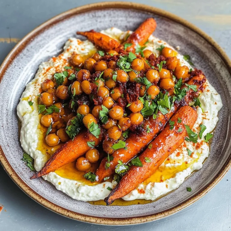 Honey Harissa Carrots With Whipped Feta