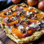 Kürbis-Flammkuchen mit Feta