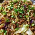 Low-Carb Mongolian Ground Beef and Cabbage