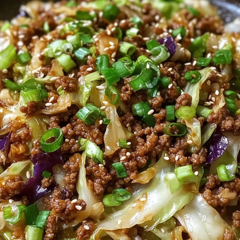 Low-Carb Mongolian Ground Beef and Cabbage