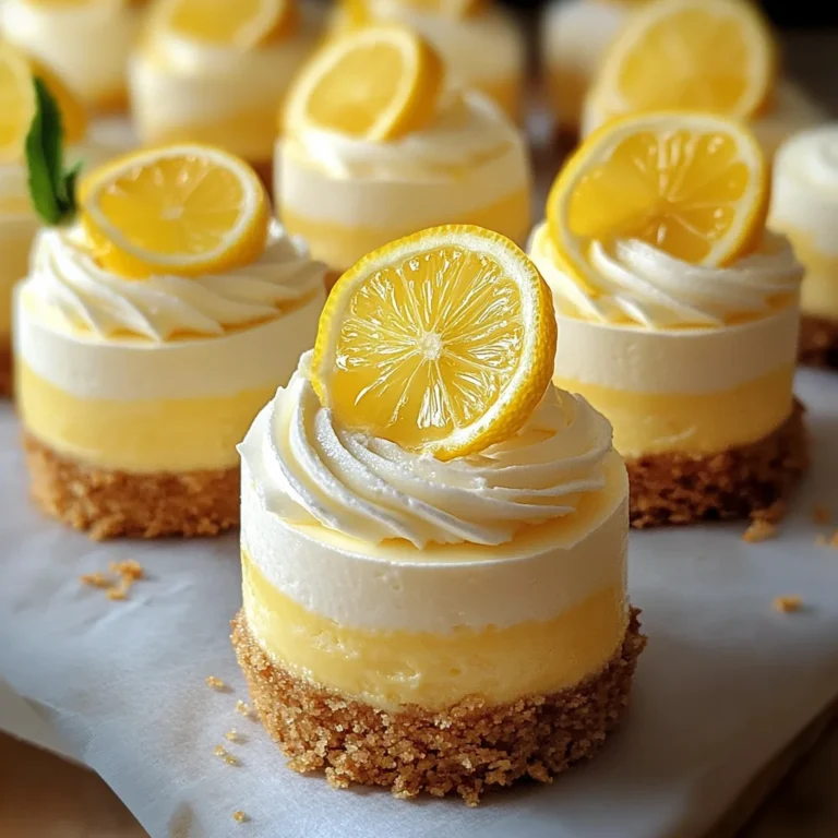 Mini Lemon Cheesecakes