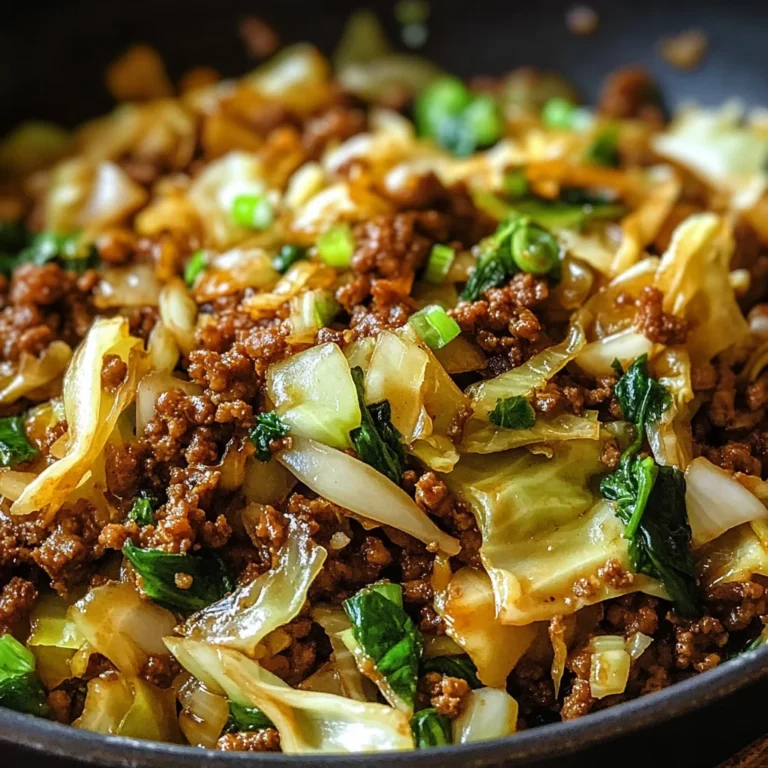 Mongolian-Style Ground Beef Stir-Fry with Crispy Cabbage