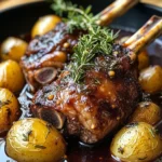 Red Wine & Herb Lamb Shanks with Roasted Potatoes