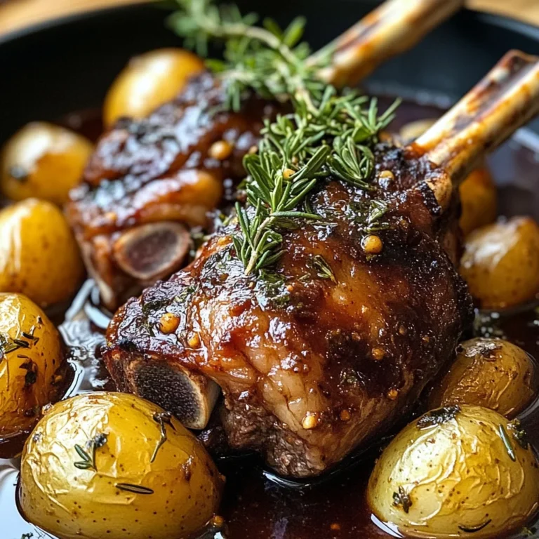 Red Wine & Herb Lamb Shanks with Roasted Potatoes