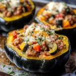 Sausage Stuffed Acorn Squash