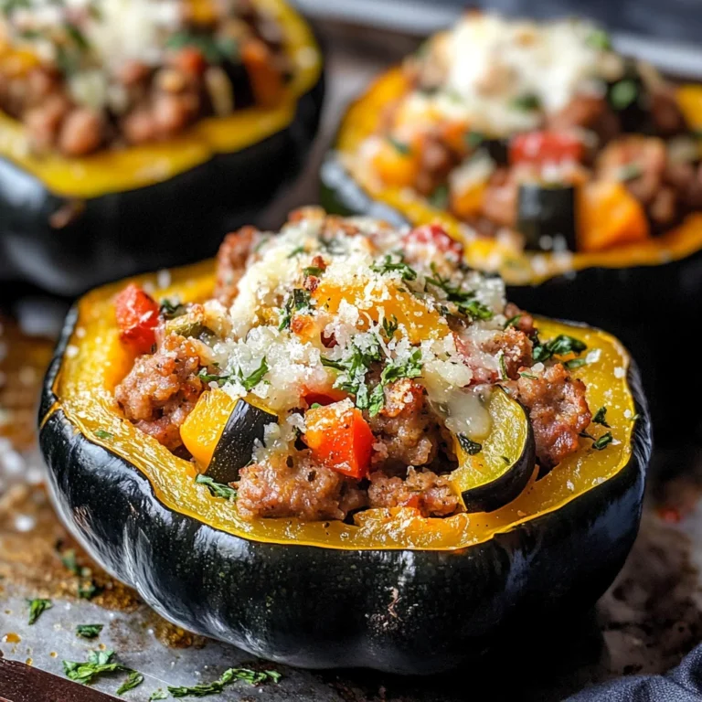 Sausage Stuffed Acorn Squash