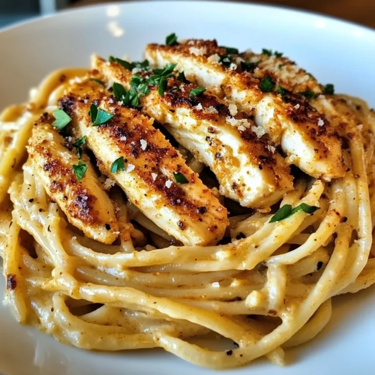 Savory Cajun Chicken over Creamy Parmesan Linguine