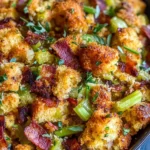 Turkey Bacon Cornbread Stuffing