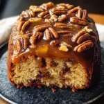 Upside-Down Caramel Pecan Cake