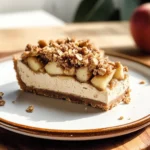 VEGAN APPLE CRUMBLE CHEESECAKE