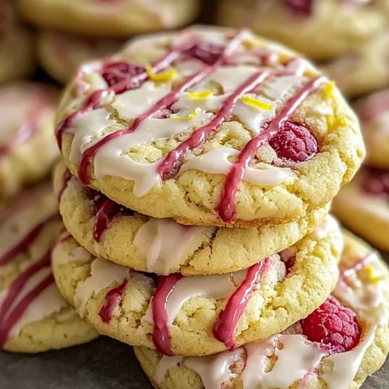 White Chocolate Lemon Raspberry Cookies - Delicious Recipe