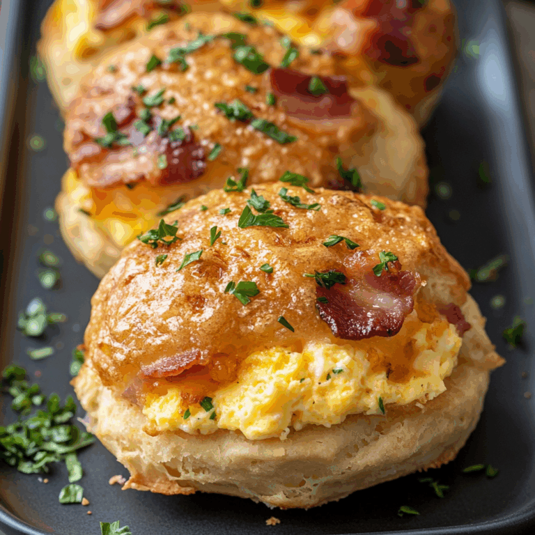 Cheddar Turkey Bacon Egg Biscuit Bombs